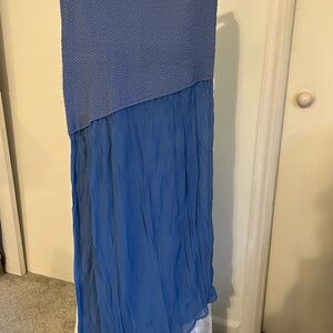 Commense Royal Blue High-Low Maxi Skirt